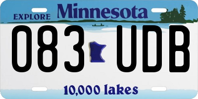 MN license plate 083UDB