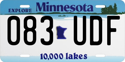 MN license plate 083UDF