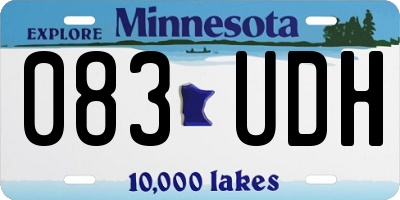 MN license plate 083UDH