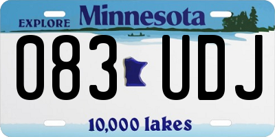 MN license plate 083UDJ