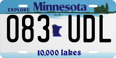 MN license plate 083UDL