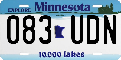 MN license plate 083UDN