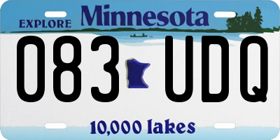 MN license plate 083UDQ