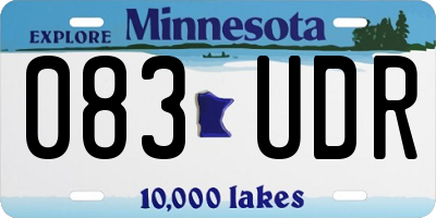 MN license plate 083UDR