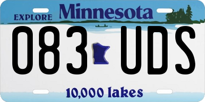 MN license plate 083UDS