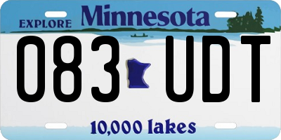 MN license plate 083UDT