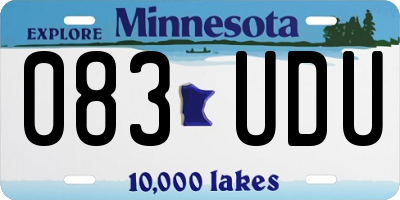 MN license plate 083UDU