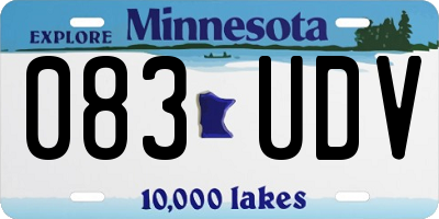 MN license plate 083UDV