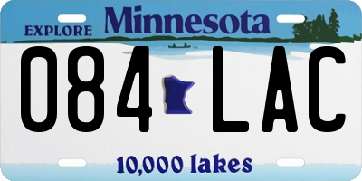 MN license plate 084LAC