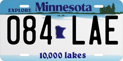 MN license plate 084LAE