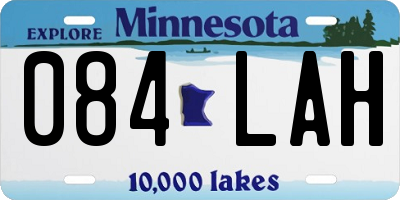 MN license plate 084LAH