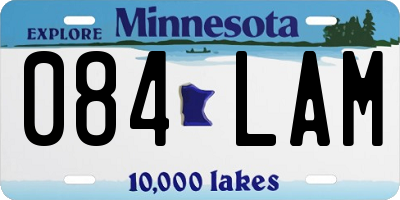 MN license plate 084LAM