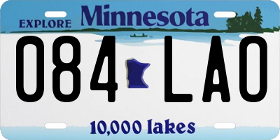 MN license plate 084LAO