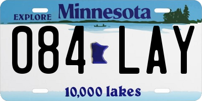 MN license plate 084LAY