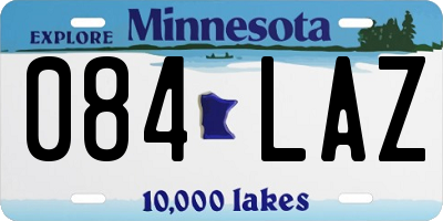 MN license plate 084LAZ