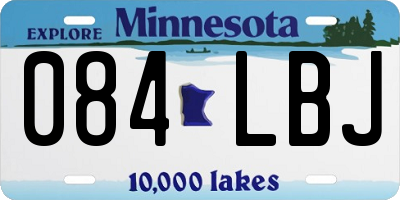 MN license plate 084LBJ