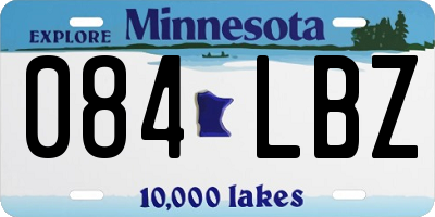 MN license plate 084LBZ
