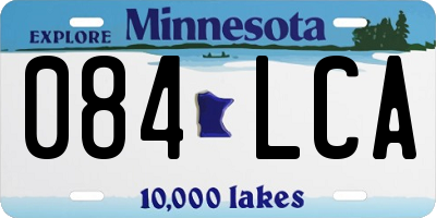 MN license plate 084LCA