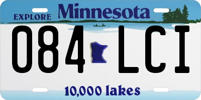 MN license plate 084LCI