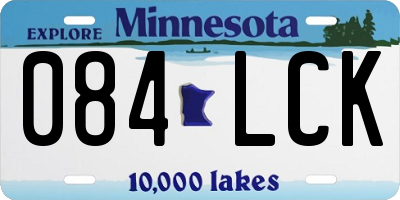 MN license plate 084LCK