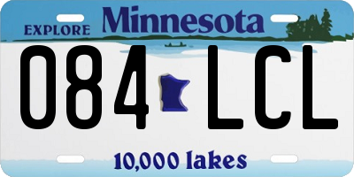 MN license plate 084LCL