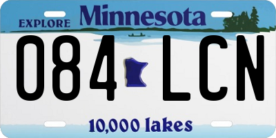 MN license plate 084LCN