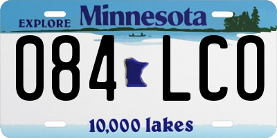 MN license plate 084LCO