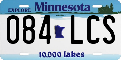 MN license plate 084LCS