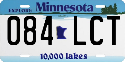 MN license plate 084LCT