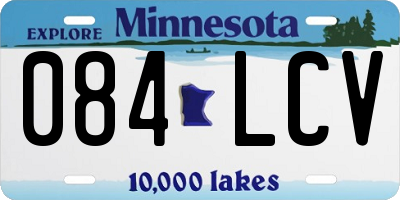MN license plate 084LCV