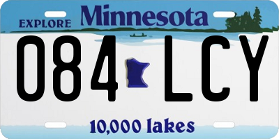 MN license plate 084LCY