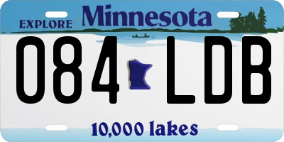 MN license plate 084LDB