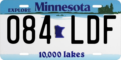 MN license plate 084LDF