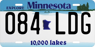 MN license plate 084LDG