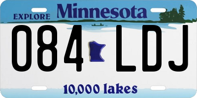 MN license plate 084LDJ