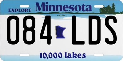MN license plate 084LDS