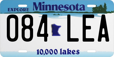 MN license plate 084LEA
