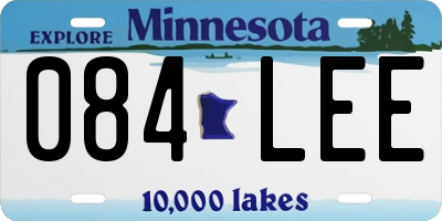 MN license plate 084LEE