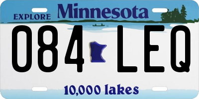 MN license plate 084LEQ
