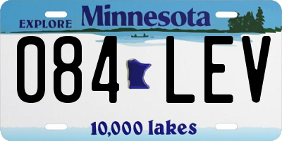 MN license plate 084LEV