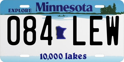 MN license plate 084LEW
