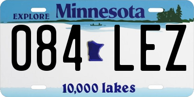 MN license plate 084LEZ