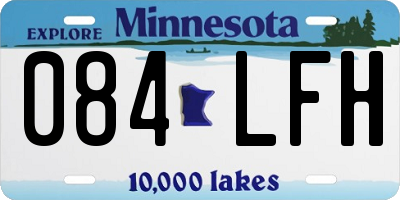 MN license plate 084LFH