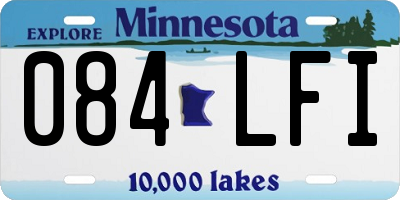 MN license plate 084LFI