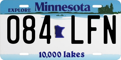 MN license plate 084LFN