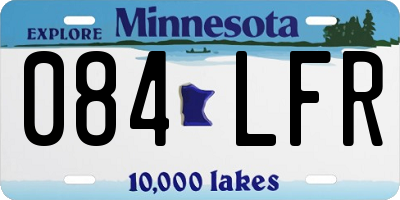 MN license plate 084LFR