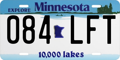 MN license plate 084LFT