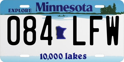 MN license plate 084LFW