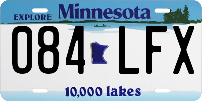 MN license plate 084LFX