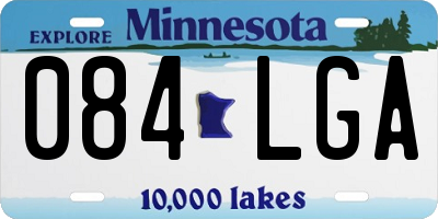 MN license plate 084LGA